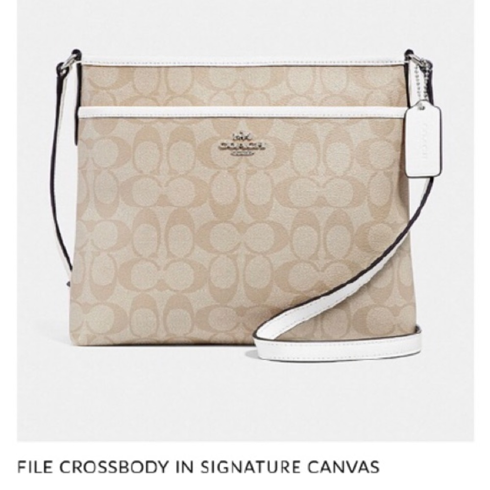 Coach file crossbody in signature canvas